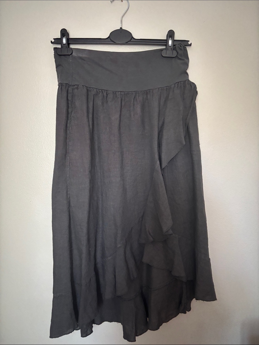 Italian Linen Ruffled Skirt
